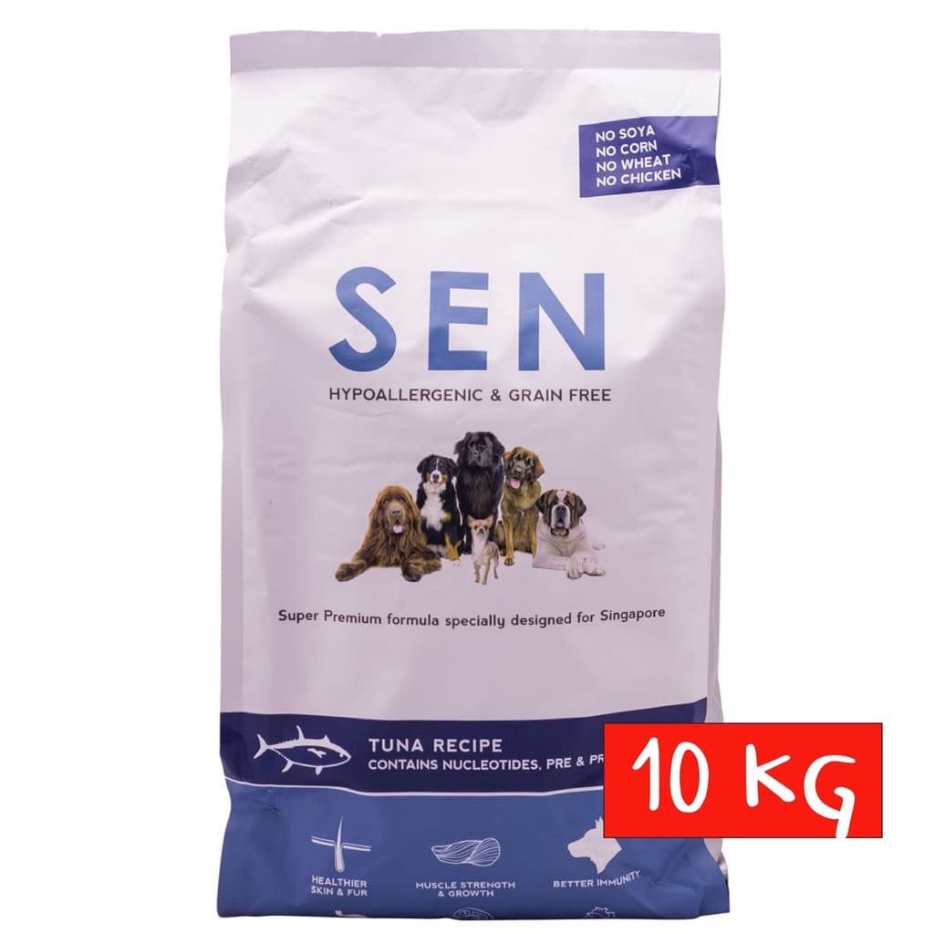Sen อาหารสุนัขทูน่า สูตรควบคุมน้ำหนักและแพ้ง่าย Control Weight สำหรับสุนัขอ้วน ทำหมัน 10KG